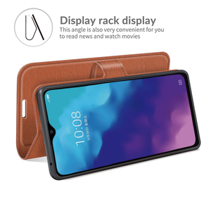 Para <span class=keywords><strong>Zte</strong></span> <span class=keywords><strong>V30</strong></span> V50 <span class=keywords><strong>Vita</strong></span> <span class=keywords><strong>4G</strong></span> Lichi Grain Folio Pu Funda de cuero con tapa tipo billetera - Product Image 3