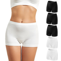 Braguitas de seguridad sin costuras de alta elasticidad, bóxers moldeadores con control de abdomen, transpirables, ajuste cómodo para uso diario, tejido sólido.