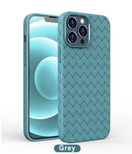 หรูหราบางเฉียบBreathableหนังTPUเคสโทรศัพท์สําหรับ<span class=keywords><strong>iPhone</strong></span> 15 14 Pro 13 Pro Maxถักตาข่ายนุ่มShell - Product Image 5