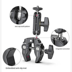 <span class=keywords><strong>Pince</strong></span> <span class=keywords><strong>à</strong></span> haricot ULANZI R094 en alliage d'aluminium robuste, rotative <span class=keywords><strong>à</strong></span> 360°, antidérapante, capacité de 1,5 kg, pas de 13 <span class=keywords><strong>à</strong></span> 60 mm pour la prise de vue vidéo - Product Image 4