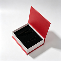 Boîte cadeau rigide magnétique personnalisée en forme de livre avec impression UV, insert en mousse EVA floquée, emballage de marque pour papeterie et bijoux