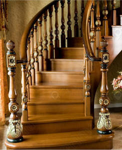 Prima <span class=keywords><strong>Merbau</strong></span> battistrada impermeabile in legno duro e montante per scale in stile tradizionale con pavimento a scala piena e di alta qualità - Product Image 5