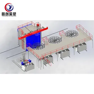 Máquina rotomolding multibrazos para fabricación de tanques de agua, venta