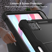 Casing Pelindung 3-Lapisan Laris untuk Xiaomi Pad 7 / 7 Pro, Casing Tablet Anti-Banting dengan Penyangga