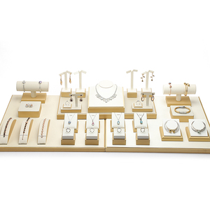 Giá đỡ trưng bày trang sức bằng da PU cao cấp, thủ công, tùy chỉnh DIGU dành cho bông tai, nhẫn, vòng cổ, bộ trưng bày trang sức - Product Image 2