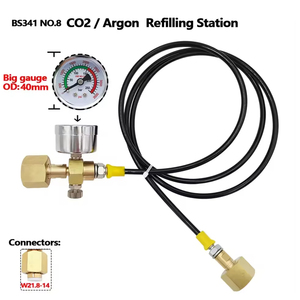 Zimakyfa CQG-W21.8-W21.8-JXG W21.8-14CGA320 Brass <b>Small</b> Welding Tanks Nitrogen Argon CO2 40L <b>Bottle</b> Charging Adapter OEM Air - Product Image 3
