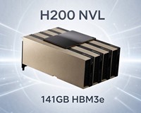 Kartu Akselerator AI H200 Nvl Tensor Core GPU Baru dengan Memori 141GB HBM3e, 600W PCIe5.0, Mendukung AI Deep Learning, HPC, GPU, dan Server AI