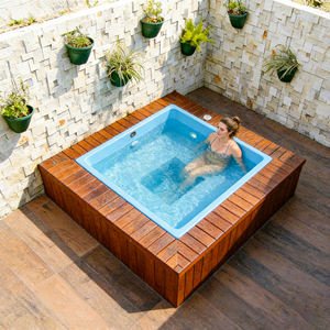 Mini piscina cuadrada de acrílico para patio trasero, piscina de inmersión para jardín de villa, piscina spa exterior. - Product Image 3