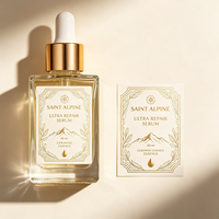 Étiquette de parfum personnalisée TEDDY, étiquette de parfum cosmétique en vinyle auto-adhésif avec impression de logo doré