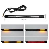 Bande lumineuse pour moto à 48 LED SMD, feu stop, clignotant, avec support pour plaque d'immatriculation et feu arrière de moto