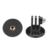Adaptor Monopod hitam dudukan kamera aksi Tripod untuk Hero 9 8 6 7 Sjcam SJ4000 Xiaomi Yi 2 Aksesori dudukan