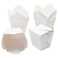 Boîte à emporter en papier kraft carré américain pour riz frit, poulet, spaghetti, restauration rapide, qualité alimentaire