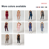 Ensemble de vêtements de sport pour femmes, style personnalisé, couleur du tissu, logo, séchage rapide, sans couture, ensemble de vêtements de yoga, tenue de sport, vêtements de yoga pour la salle de sport