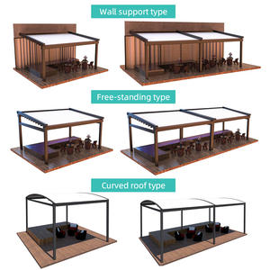 QINGYING Garden <span class=keywords><strong>Pergola</strong></span> en <span class=keywords><strong>toile</strong></span> <span class=keywords><strong>rétractable</strong></span> imperméable en PVC - Product Image 5