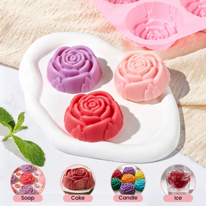 Best Sellers <b>Silicone</b> <b>Baking</b> Molds Rose Flower Birthday Cake Bread Tart Flan Food Grade Dishwasher Safe Oven Safe - Product Image 4