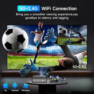 โปรเจคเตอร์พกพาสำหรับใช้งานกลางแจ้ง รองรับ Android TV สมาร์ททีวี 4K พร้อมระบบออโต้โฟกัส/คีย์สโตน รุ่นใหม่จากโรงงาน (OEM) ความสว่าง <span class=keywords><strong>10000</strong></span> ลูเมนส์ พร้อม WiFi - Product Image 3