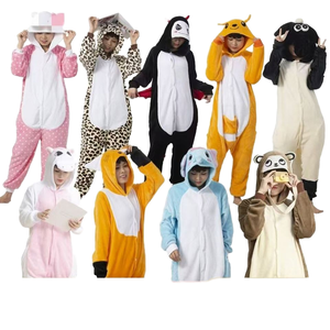 Pijamas de animales de una pieza de dibujos animados niños hombres mujeres franela azul historia hogar ropa térmica - Product Image 2