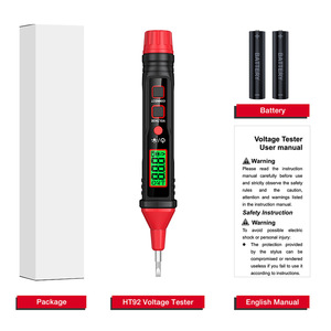 HABOTEST HT92 เครื่องทดสอบแรงดันไฟฟ้าแบบดิจิตอล 0-600V จอแสดงผล LCD การตรวจจับ AC ใช้ในบ้าน - Product Image 4
