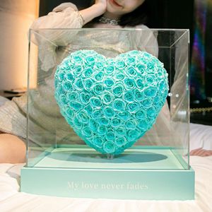 Decorazione Regalo per San Valentino all'Ingrosso, <span class=keywords><strong>Fiore</strong></span> <span class=keywords><strong>Angelo</strong></span> Cuore, Rosa Eterna Preservata in Scatola di Acrilico - Product Image 2