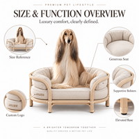 Lit de repos moderne pour chat et chien, extérieur/intérieur, durable, fait à la main, en rotin naturel, accessoire pour animaux de compagnie surélevé, en jacinthe d'eau
