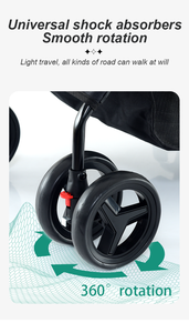 2023 thiết kế mới có thể gập lại sang trọng mới được thiết kế 4 bánh xe tay đẩy vật nuôi xe đẩy không đắt tiền lớn chó xe đẩy - Product Image 4