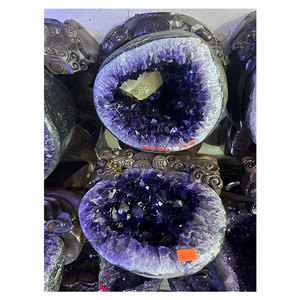 Adornos de cueva de ágata de amatista natural de Brasil, geoda de ágata de gran tamaño natural, Cornucopia, cuenco grande <span class=keywords><strong>del</strong></span> <span class=keywords><strong>tesoro</strong></span> de amatista - Product Image 2