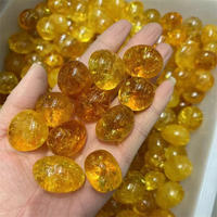Pierres précieuses en vrac, vente en gros, 20-30 mm, pierres semi-précieuses polies de qualité supérieure, citrine dorée, pierres roulées pour la décoration