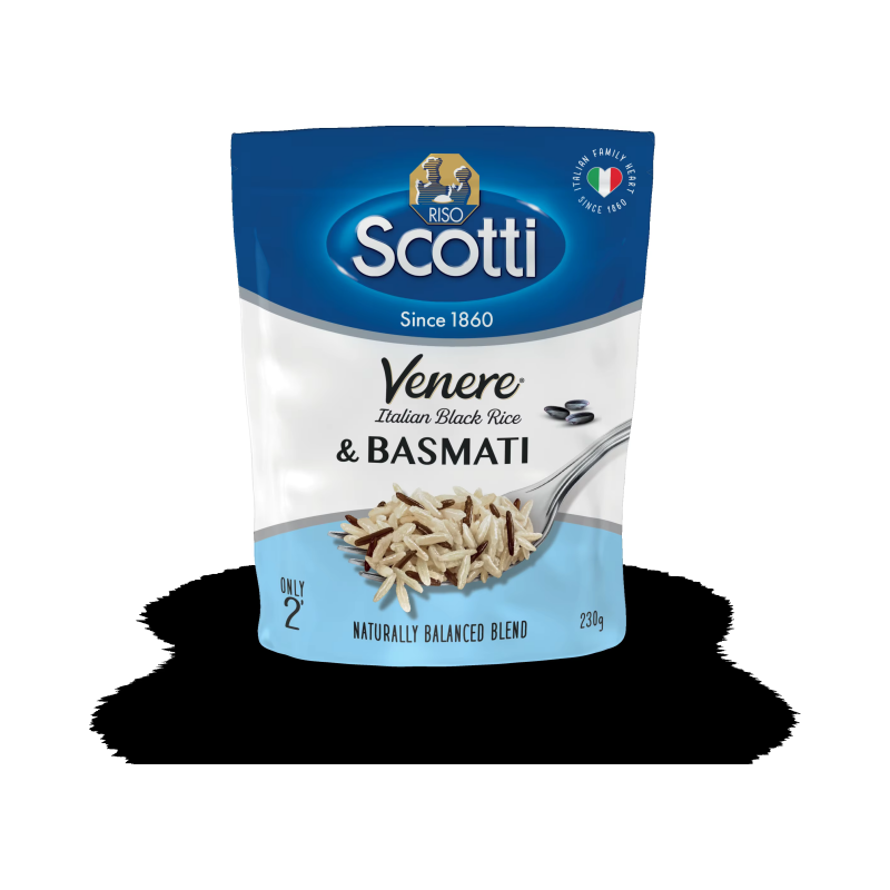 Лучшее качество, лучший кулинарный рис Venere & Basmati, мягкая текстура зерна, пропаренного риса 230 г на экспорт