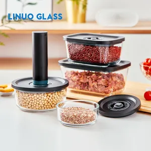 LINUO Neues Produkt Glas Lebensmittel behälter Vakuumsp eicher mit Pumpe halten Lebensmittel länger frischer