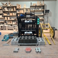Machine à briques perméables 4-35a, formage par vibration semi-automatique, machine à fabriquer des blocs de ciment pour les projets de construction de villes éponge