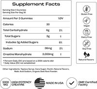 Gummies de créatine monohydrate au prix d'usine, vitamines pour hommes, prise de poids, pré-entraînement, énergie, gummies de créatine végétaliens