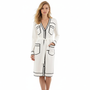 <span class=keywords><strong>Cardigan</strong></span> lungo personalizzato donna <span class=keywords><strong>Cardigan</strong></span> maglione profondo scollo a V <span class=keywords><strong>con</strong></span> tasca cappotto lungo manica lunga <span class=keywords><strong>cintura</strong></span> tinta unita <span class=keywords><strong>Cardigan</strong></span> lungo da donna - Product Image 1