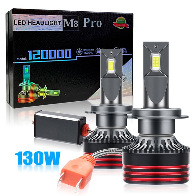 Hotsale Super Bright 3570 CSP Led Car Front Light H7 H4 Auto Headlamp M8PRO Automotive Led Headlight Bulbs for Car