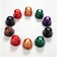 Kapsul Kopi Aluminium Mini 15ml Sekali Pakai Untuk Perjalanan, Dengan Tutup Foil, Isi 4-5g, Warna Sesuai Pesanan, Kompatibel Nespresso