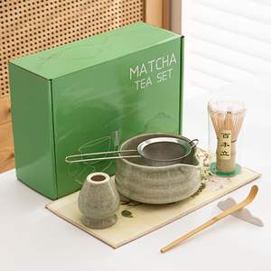 NEWELL Exclusif Ensemble de Cérémonie du Thé de la Dynastie <span class=keywords><strong>Song</strong></span> en Céramique Verte Matcha, comprenant Bol à Matcha et Support pour Fouet à Thé, Cent Pièces - Product Image 1