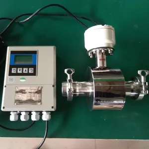 DN25 खाद्य ग्रेड डिजिटल Flowmeters Flujometro डे Caudal दूध प्रवाह मीटर विद्युत चुम्बकीय तरल नियंत्रण प्रवाह मीटर के साथ प्रिंटर