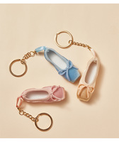 Porte-clés en satin en forme de mini-chaussures de ballet, breloques de sac, pendentifs, accessoires faits main, porte-clés en forme de pointes de danse, sacs de danse, fournitures pour fêtes de ballet