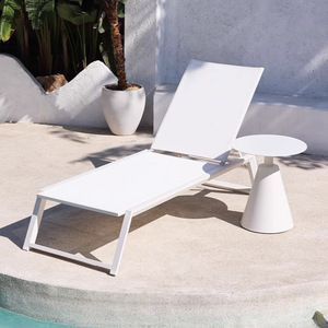 高端户外全天候酒店室外游泳池阳光休息室酒店使用家具铝制躺椅沙滩躺椅 - Product Image 3