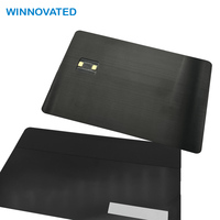 Plaques métalliques vierges de taille carte de crédit avec gravure laser, activation par puce et NFC sans contact