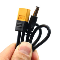 Câble d'alimentation ultra-souple de 45 cm avec connecteur XT60 compatible avec le câble d'alimentation mâle DC5525 pour réparations sur site de multicoptères FPV