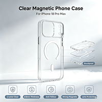 GSCASE Coque rigide en PC anti-jaunissement 2,5 mm pour iPhone 18 Pro Max 17, bleu glace cerise, nouvelle coque magnétique avec protection de l'appareil photo