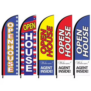Banderas Publicitarias con Logotipo Personalizado <span class=keywords><strong>para</strong></span> Exteriores, Enormes de 12 pies, <span class=keywords><strong>para</strong></span> Agentes Inmobiliarios, Bandera de Pluma con Asta, Kit de Banderas Publicitarias - Product Image 2