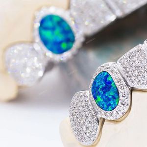 Personalizado Vvs Moissanite dientes Grillz panal helado redondo brillante corte chapado en oro 925 Plata Hip Hop joyería Grilliz - Product Image 2