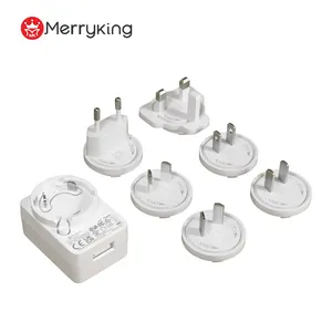 Interchangeable AU EU UK US Plug-in AC / DC Power Adapters 5V 1A 2A 3A Wallmount Power Adapter