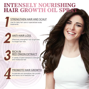สเปรย์บำรุงเส้นผมสูตรเข้มข้น OUHOE ผลิตภัณฑ์ดูแลเส้นผมขายดี น้ำมันบำรุงผมสูตรกระตุ้นการเจริญเติบโตของเส้นผม น้ำมันบำรุงผมสูตรหัวหอม - Product Image 2