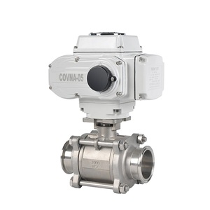 Actionneur COVNA AC220V DN25 1 pouce, vanne à boisseau sphérique sanitaire motorisée en acier inoxydable, raccord Tri-Clamp 2 pouces 12V - Product Image 4