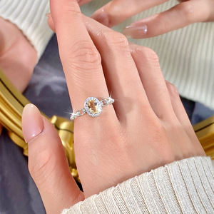 8 bagues minimalistes en pierres naturelles ovales taillées en halo de 4*6 mm, ajustables, en argent sterling 925, bijoux en pierres précieuses colorées, prêts à être expédiés - Product Image 4