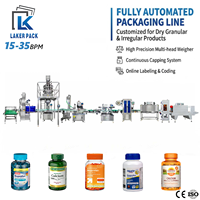 Ligne de remplissage automatique de granulés pour flacons de pilules, capsules et compléments alimentaires