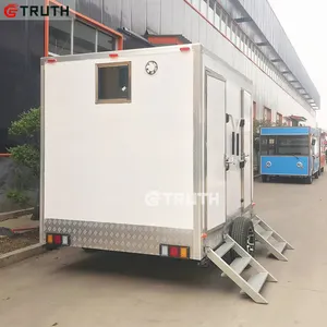 China Portable Toilet Truck Restroom High Standard Light weight Prefabricated House Mobile Toilets Food Trailer