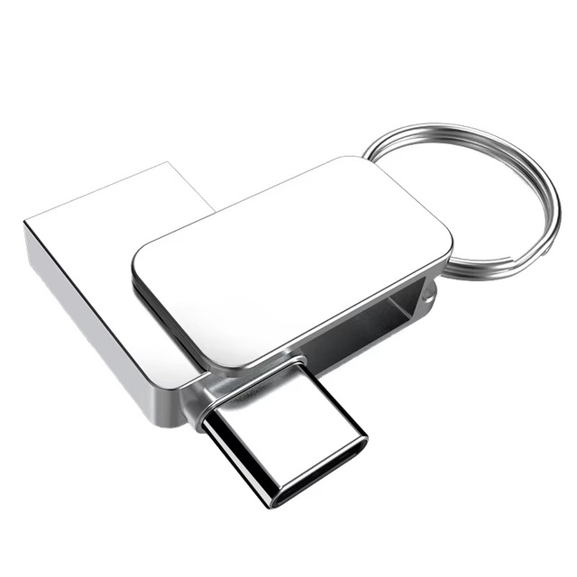 USKYSZ Dual-Port Flash Drive USB 3.2 Gen1 Type-C/A OTG Storage Metal 32/64/128GB for Android/iOS/PC/Mac